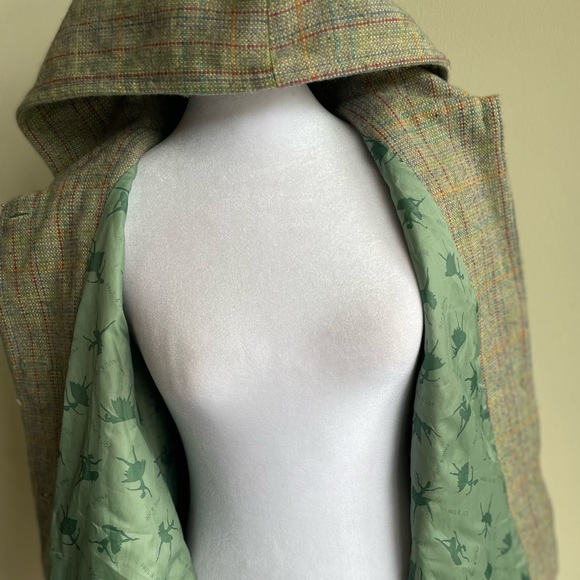 PAUL & JOE for TARGET TWEED, PLAID CAPE STYLE BUTTON FRONT PONCHO W HOOD, SZ S/M - Picture 17 of 17